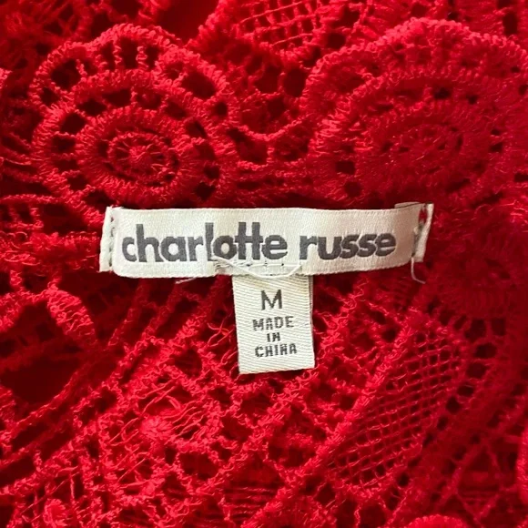 CHARLOTTE RUSSE STUNNING ❤️RED❤️ SPECIAL OCCASION DRESS SIZE MEDIUM 🌟EUC🌟 - Picture 8 of 12